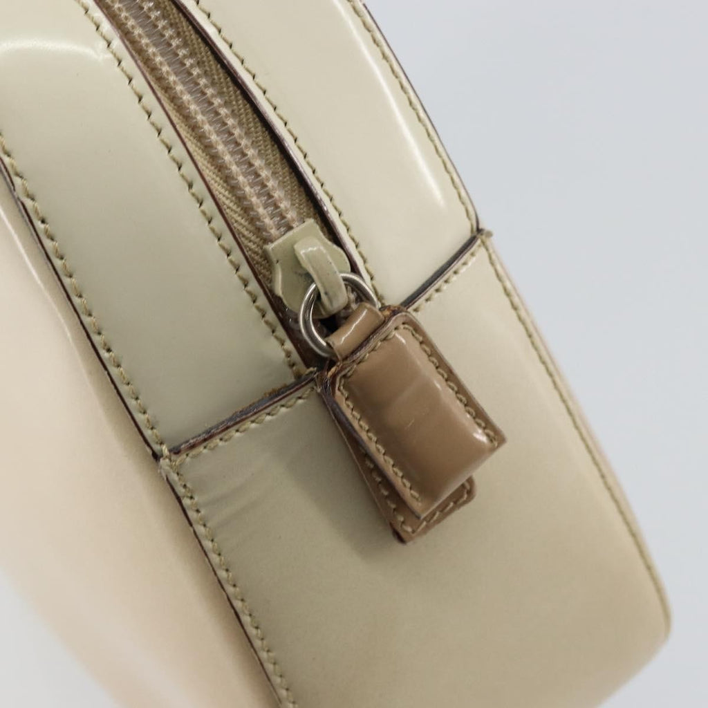 Prada Re-Edition 1995 Handbag Patent Leather Beige Patent_Leather Handbag (Pre-Owned)