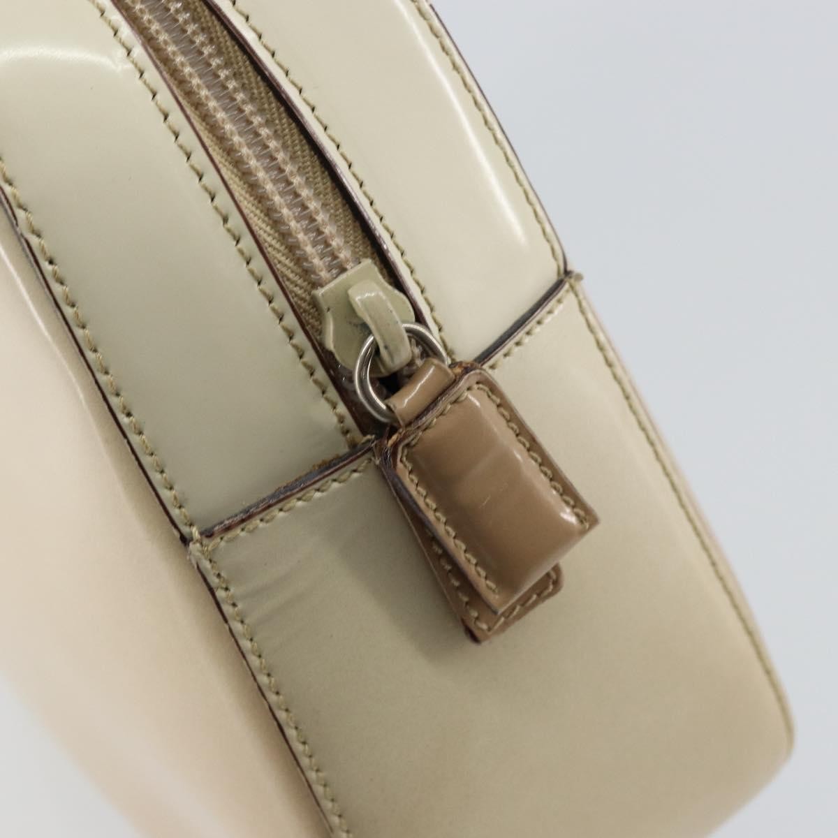 Prada Re-Edition 1995 Handbag Patent Leather Beige Patent_Leather Handbag (Pre-Owned)