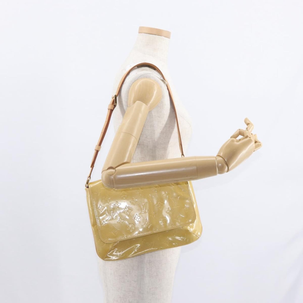 Louis Vuitton Thompson Street Handbag Monogram Vernis Beige Patent_Leather Shoulder Bag Bag (Pre-Owned)