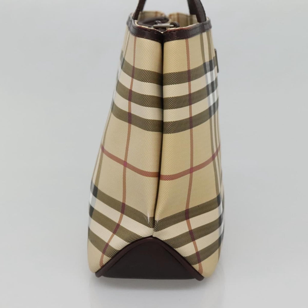Burberry Nova Check Handbag Nova Check Canvas Beige Canvas Handbag (Pre-Owned)