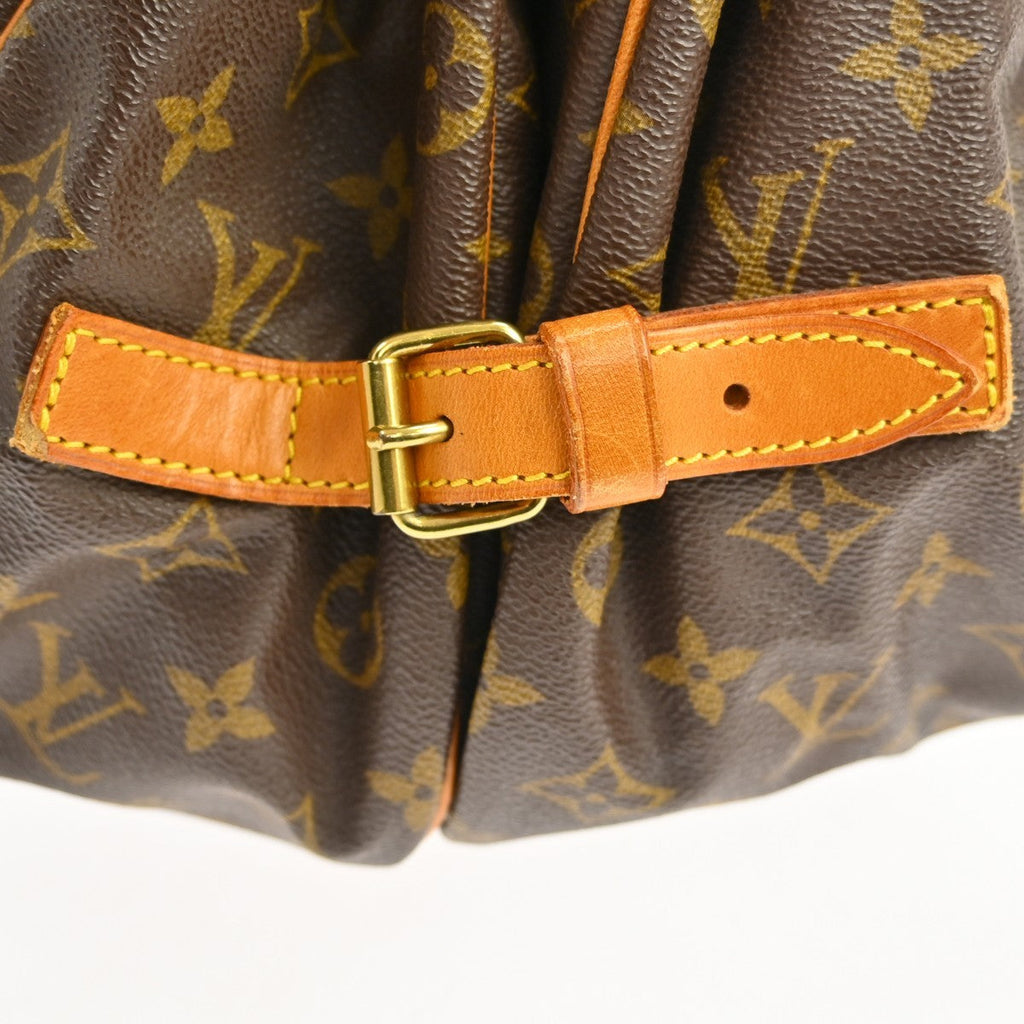 Louis Vuitton Saumur Handbag Monogram Canvas Brown Canvas Shoulder Bag Bag (Pre-Owned)