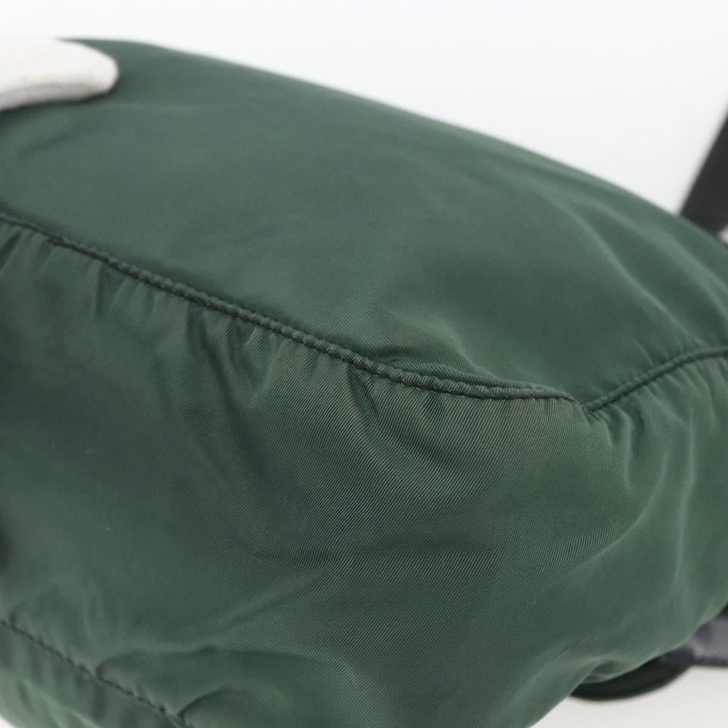 Prada Buckle Messenger Bag Tessuto Green Nylon Shoulder Bag Bag (Pre-Owned)
