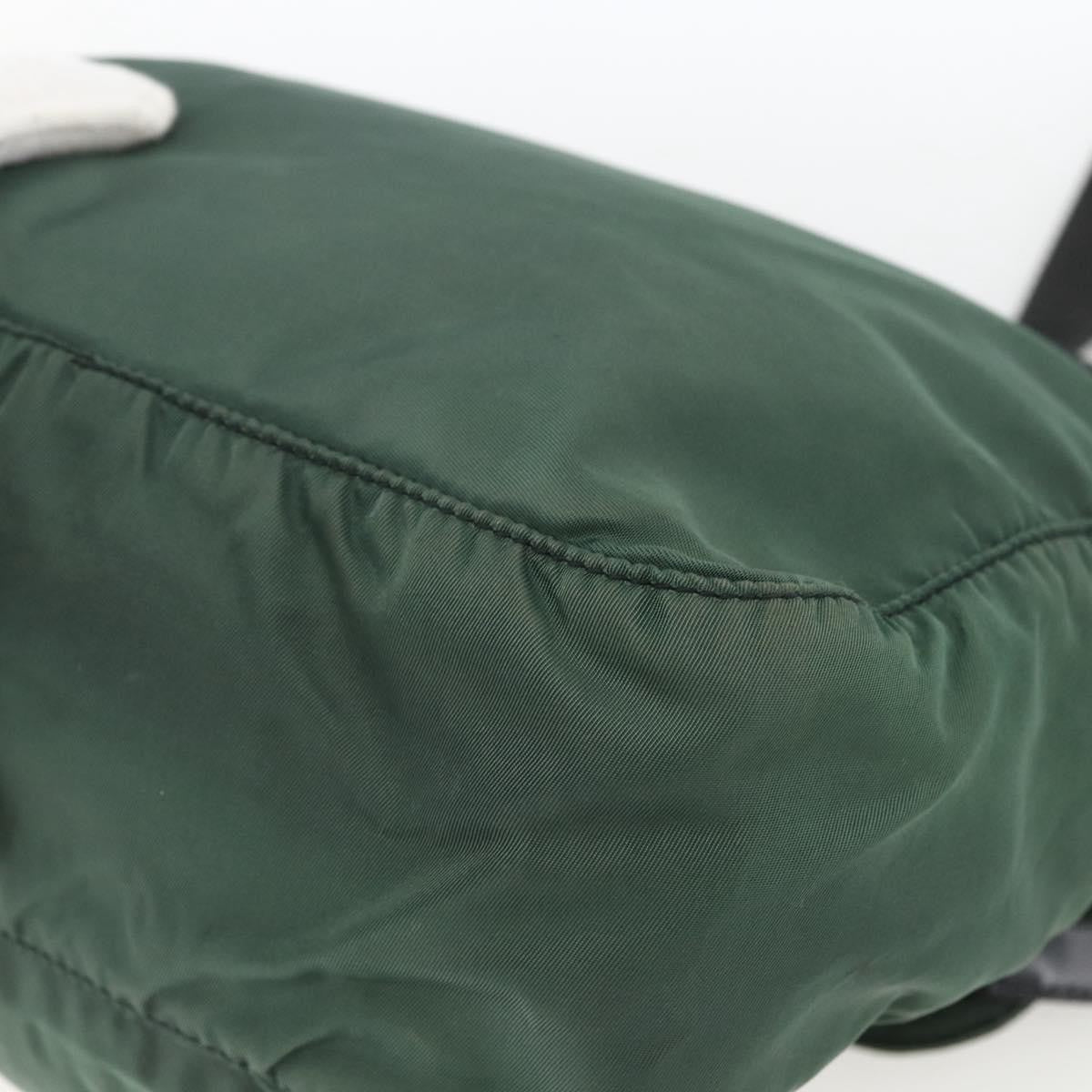 Prada Buckle Messenger Bag Tessuto Green Nylon Shoulder Bag Bag (Pre-Owned)
