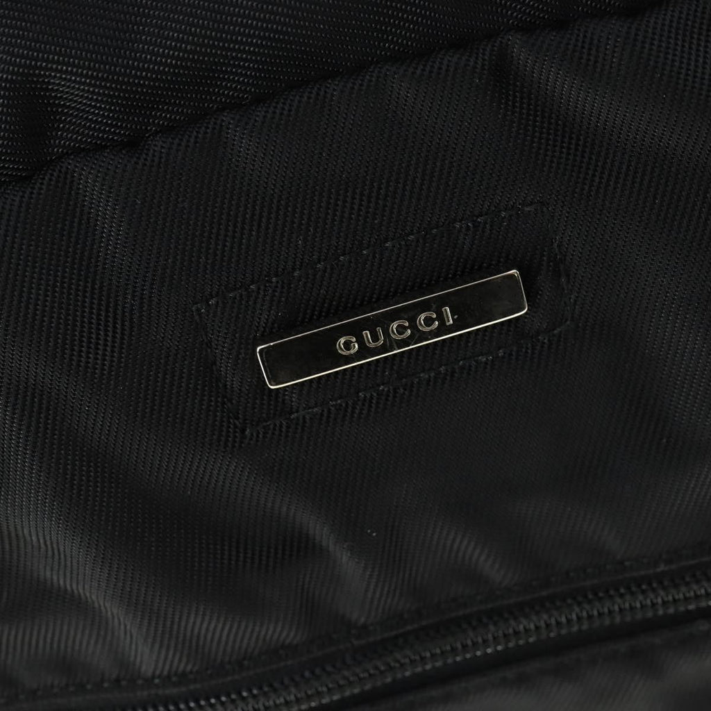 Gucci Vintage Travel Bag Nylon Black Nylon Travel Bag Bag (Pre-Owned)
