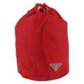 Prada Drawstring Wristlet Bucket Bag Tessuto Red Nylon Clutche & Pouche Bag (Pre-Owned)