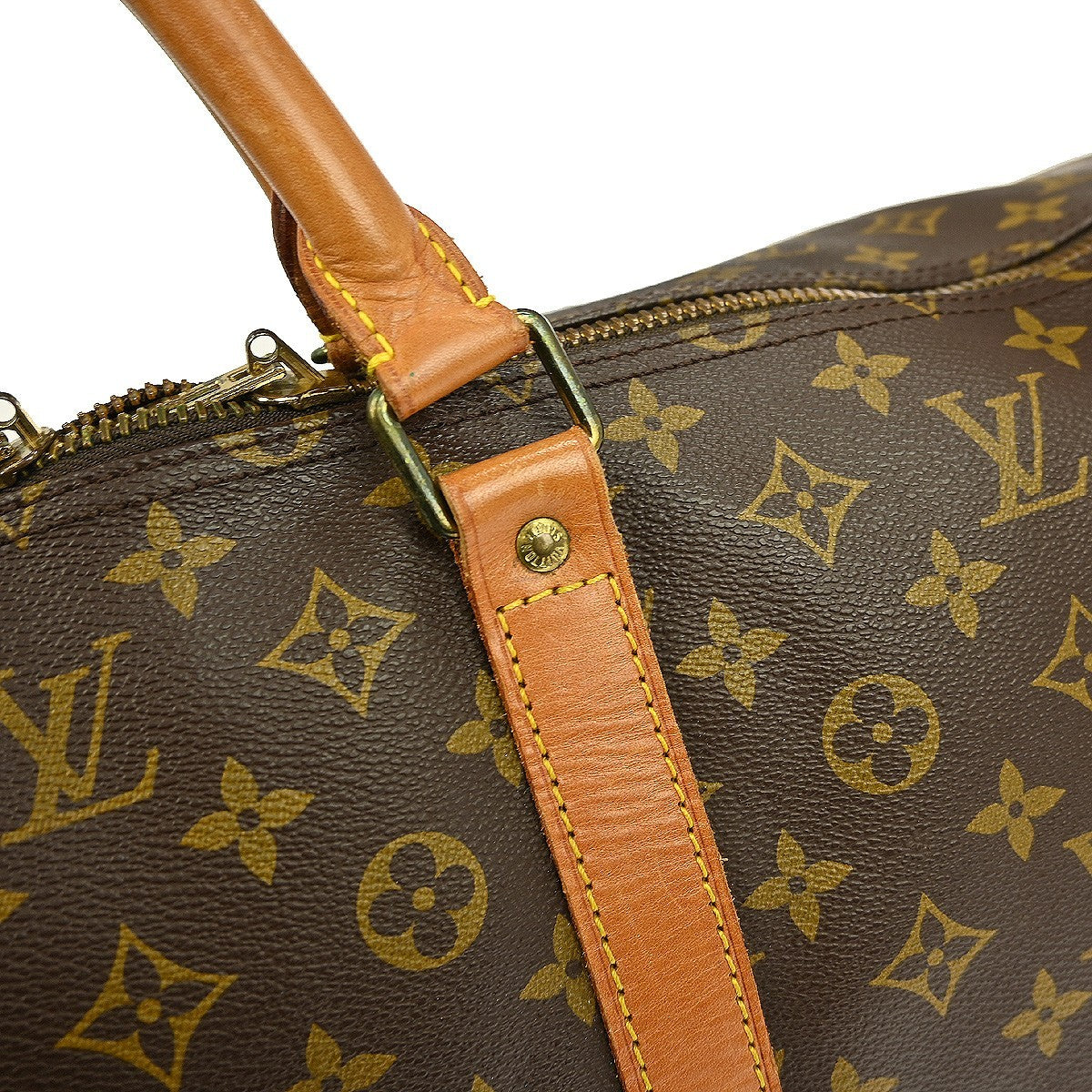 Louis Vuitton Keepall Bandouliere Bag Monogram Canvas Brown Canvas Travel Bag Bag (Pre-Owned)