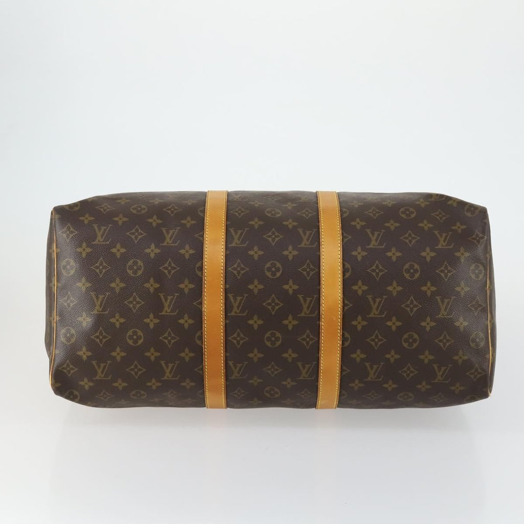 Louis Vuitton Keepall Bag Monogram Canvas Brown Canvas Travel Bag Bag (Pre-Owned)