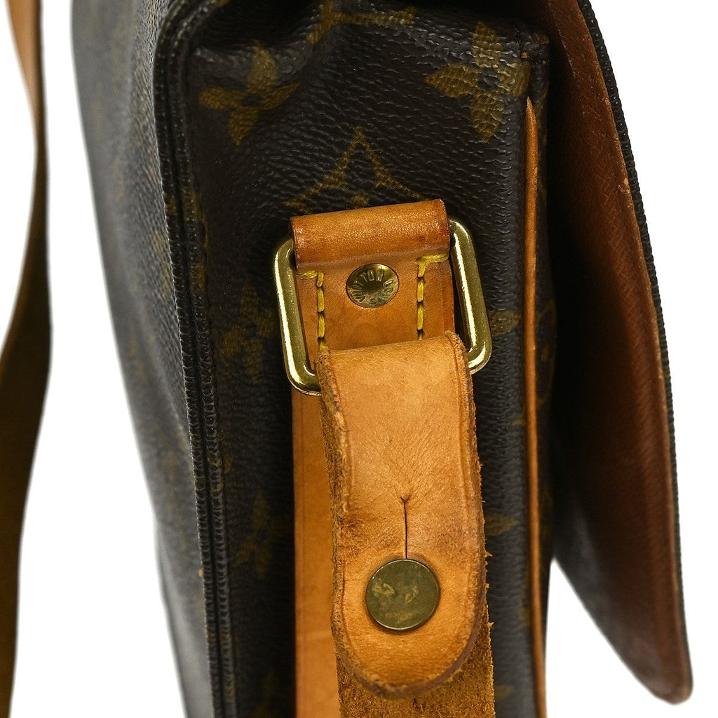 Louis Vuitton Cartouchiere Handbag Monogram Canvas Brown Canvas Shoulder Bag Bag (Pre-Owned)