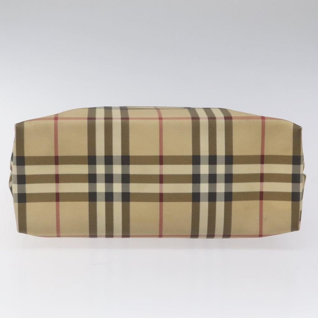 Burberry Nova Check Handbag Nova Check Canvas Beige Canvas Handbag (Pre-Owned)