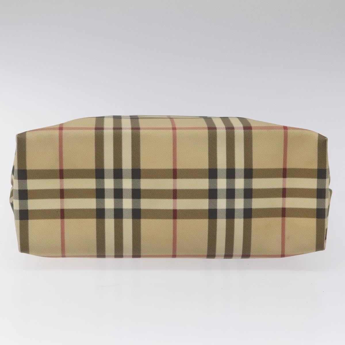 Burberry Nova Check Handbag Nova Check Canvas Beige Canvas Handbag (Pre-Owned)
