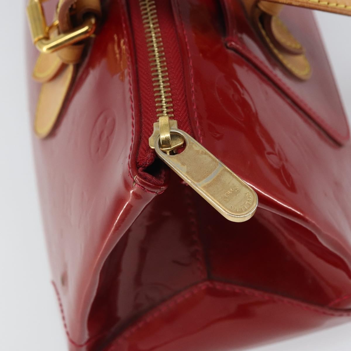 Louis Vuitton Rosewood Avenue Handbag Monogram Vernis Red Patent_Leather Handbag (Pre-Owned)