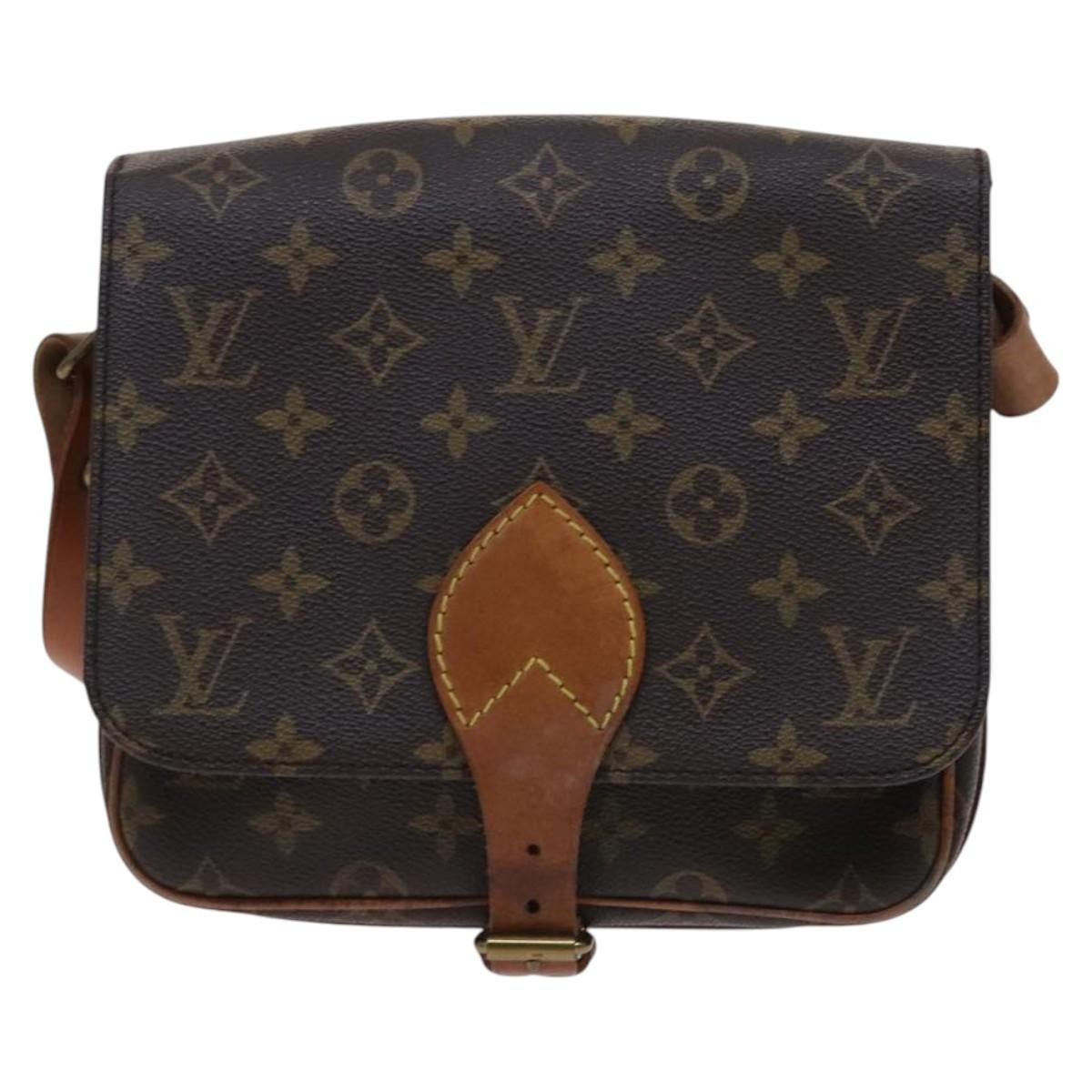 Louis Vuitton Cartouchiere Handbag Monogram Canvas Brown Canvas Shoulder Bag Bag (Pre-Owned)
