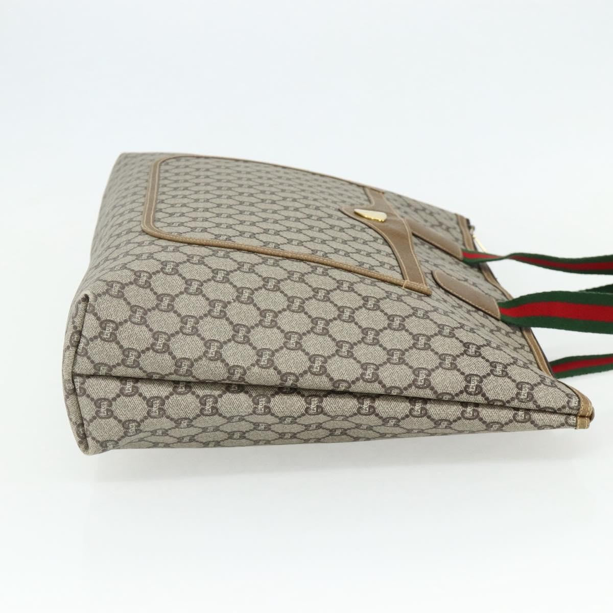 Gucci Gg Supreme Tote Bag Canvas Beige Canvas Tote Bag Bag (Pre-Owned)