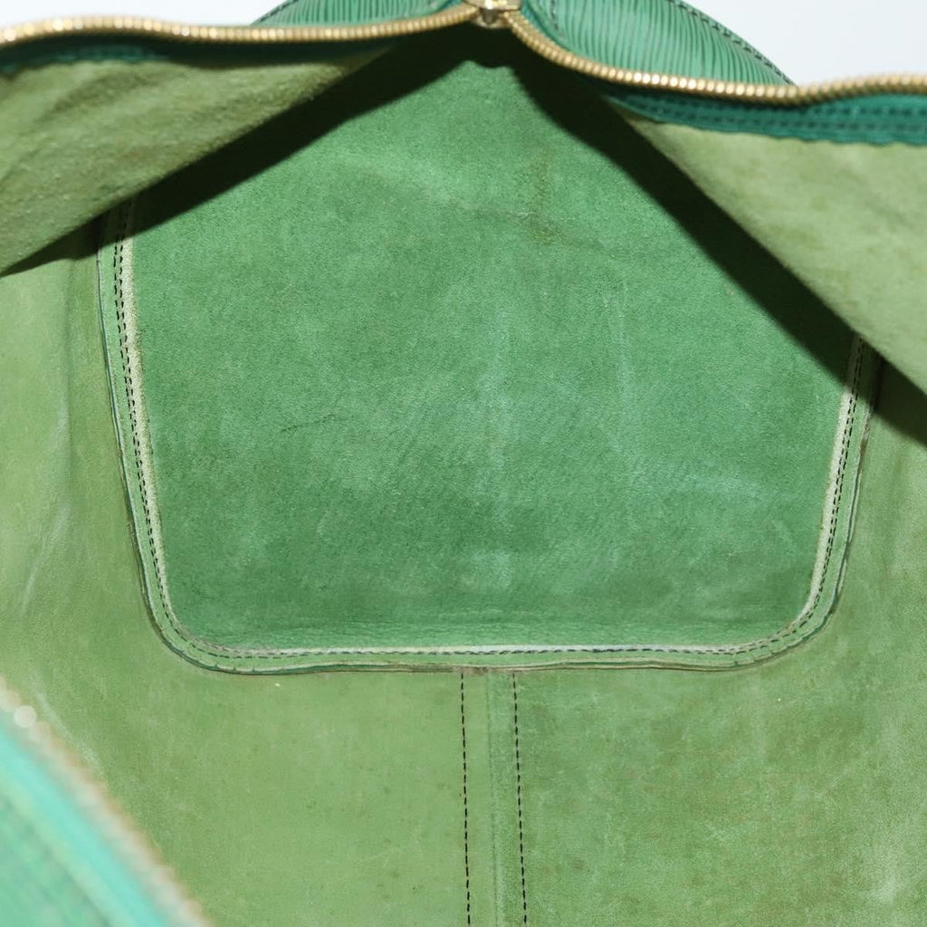 Louis Vuitton Keepall Bag Epi Leather Green Leather Travel Bag Bag (Pre-Owned)