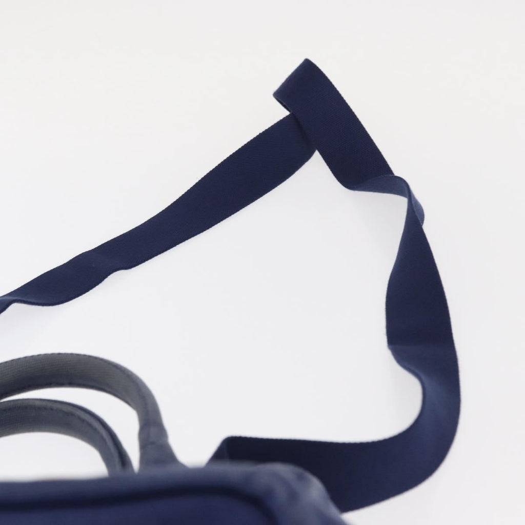 Prada Canapa Convertible Tote Grommet Embellished Canvas Blue Canvas Tote Bag Bag (Pre-Owned)