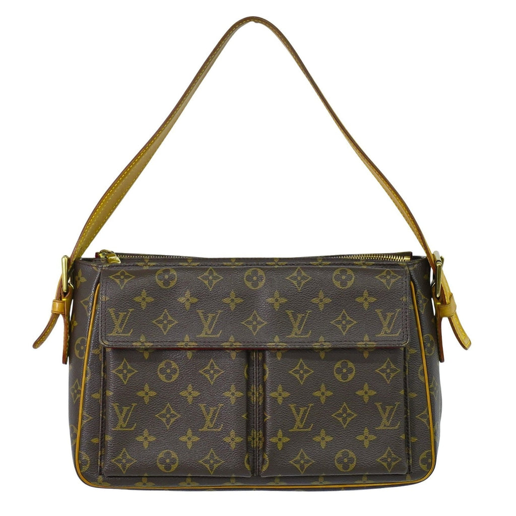 Louis Vuitton Viva Cite Handbag Monogram Canvas Brown Canvas Shoulder Bag Bag (Pre-Owned)