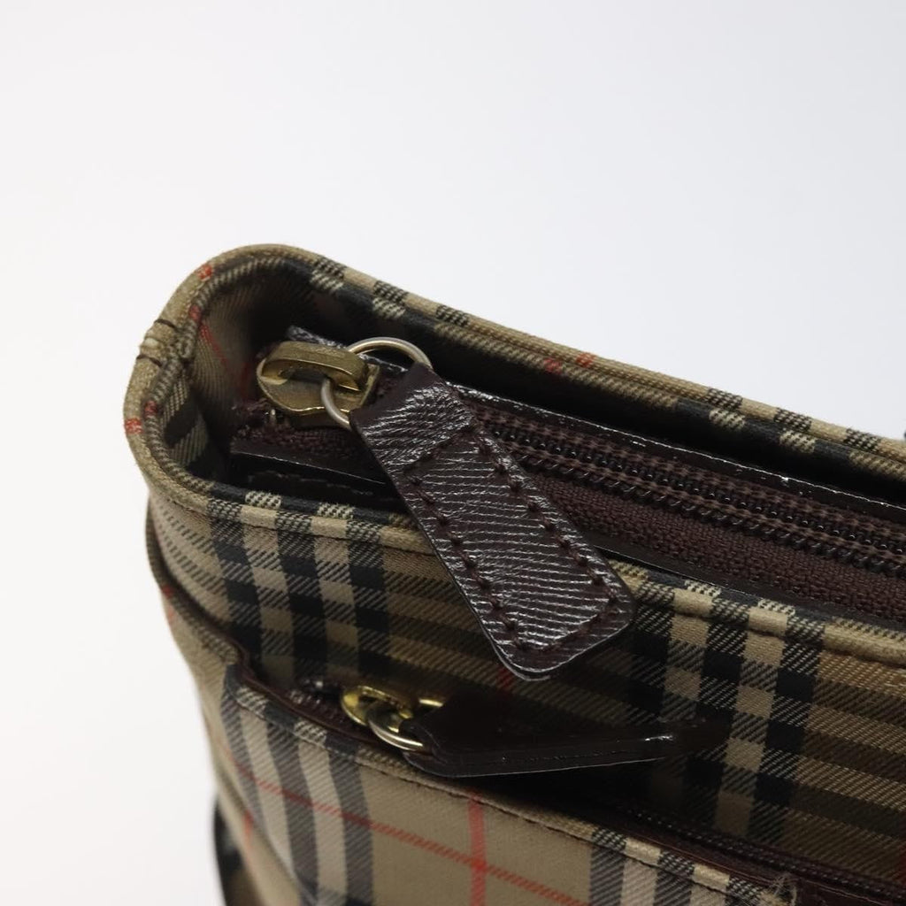 Burberry Nova Check Handbag Nova Check Canvas And Leather Beige Canvas Handbag (Pre-Owned)