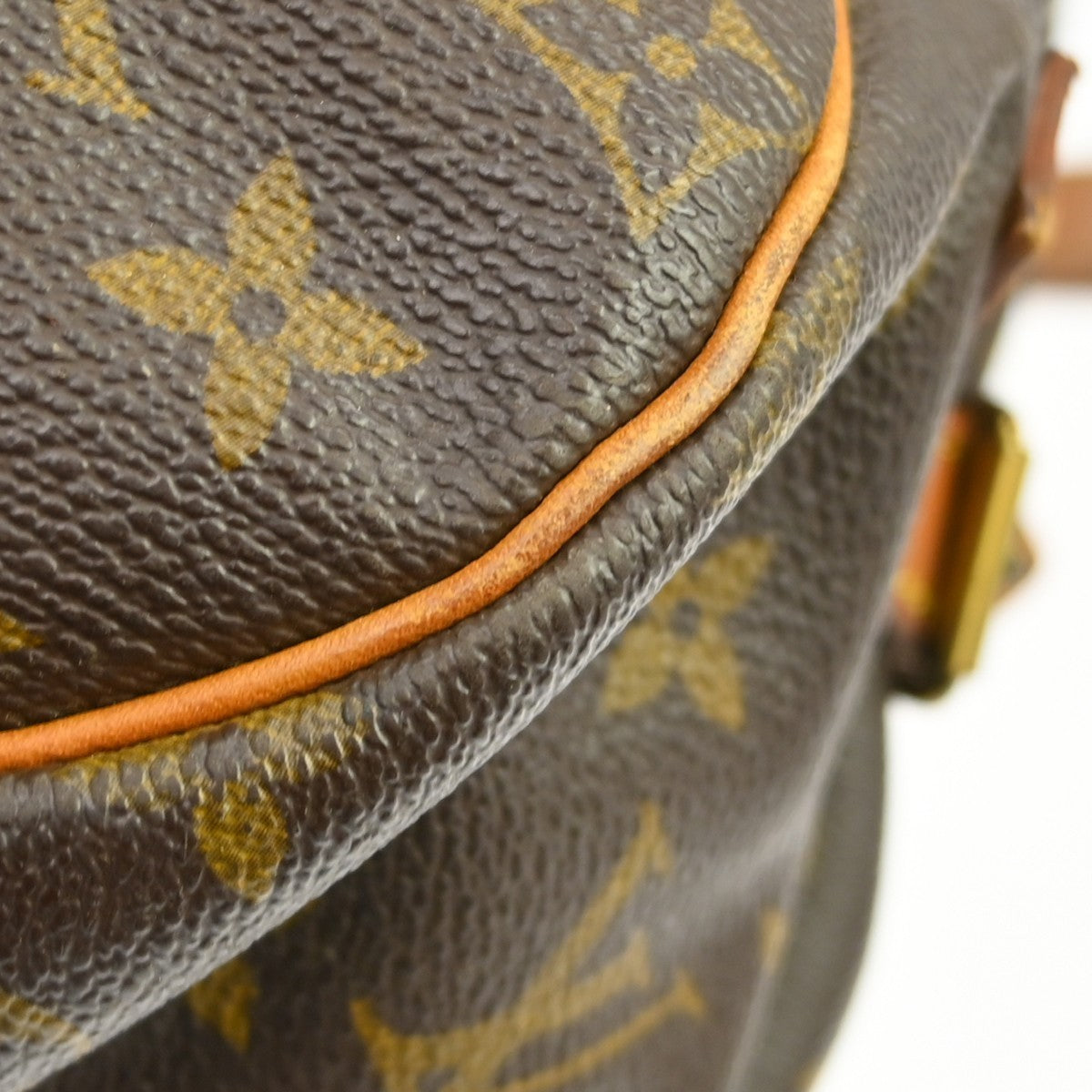 Louis Vuitton Saumur Handbag Monogram Canvas Brown Canvas Shoulder Bag Bag (Pre-Owned)