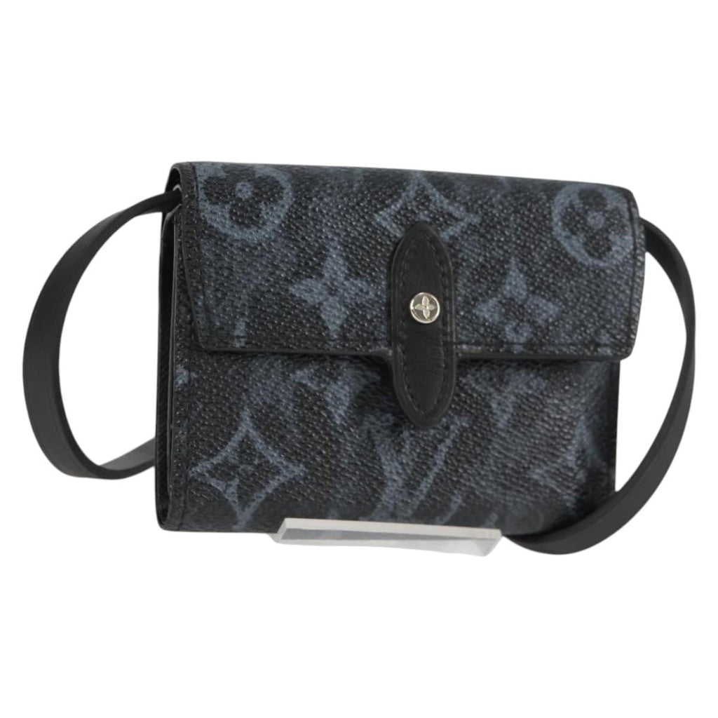 Louis Vuitton Cross Card Holder Limited Edition Monogram Pastel Noir Black Canvas Clutche & Pouche Bag (Pre-Owned)