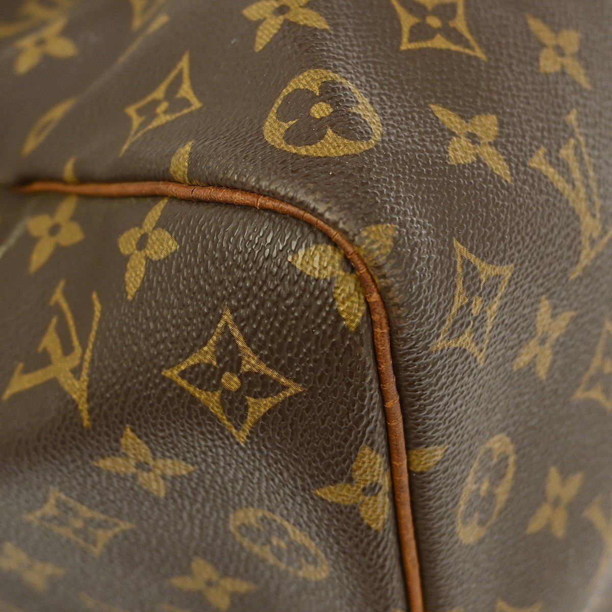 Louis Vuitton Keepall Bag Monogram Canvas Brown Canvas Travel Bag Bag (Pre-Owned)
