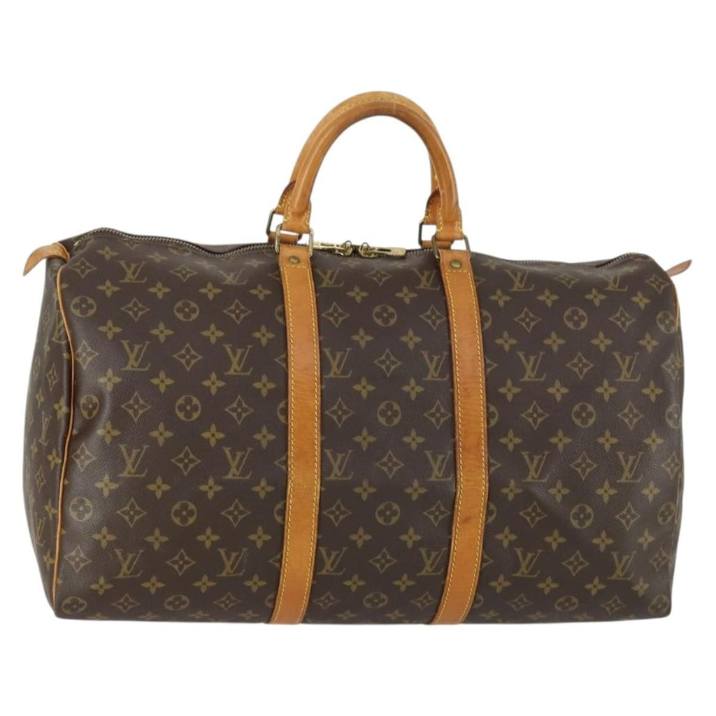 Louis Vuitton Keepall Bag Monogram Canvas Brown Canvas Travel Bag Bag (Pre-Owned)