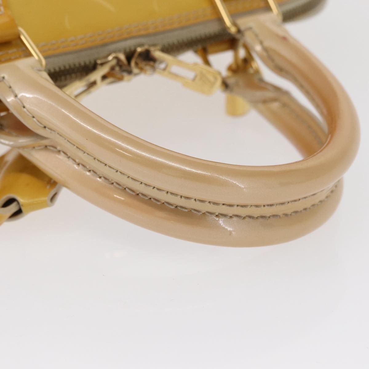 Louis Vuitton Alma Handbag Patent Leather Yellow Patent_Leather Handbag (Pre-Owned)