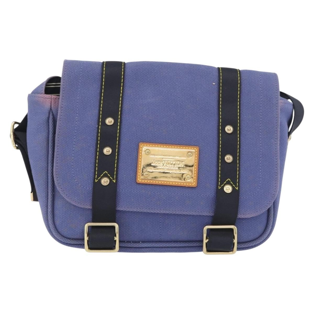 Louis Vuitton Antigua Besace Messenger Bag Canvas Blue Canvas Shoulder Bag Bag (Pre-Owned)
