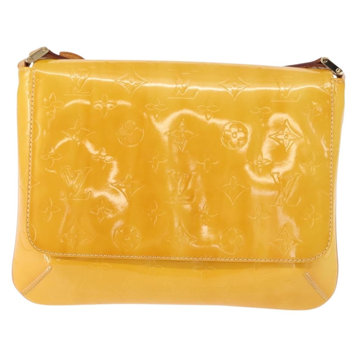 Louis Vuitton Thompson Street Handbag Monogram Vernis Yellow Patent_Leather Shoulder Bag Bag (Pre-Owned)