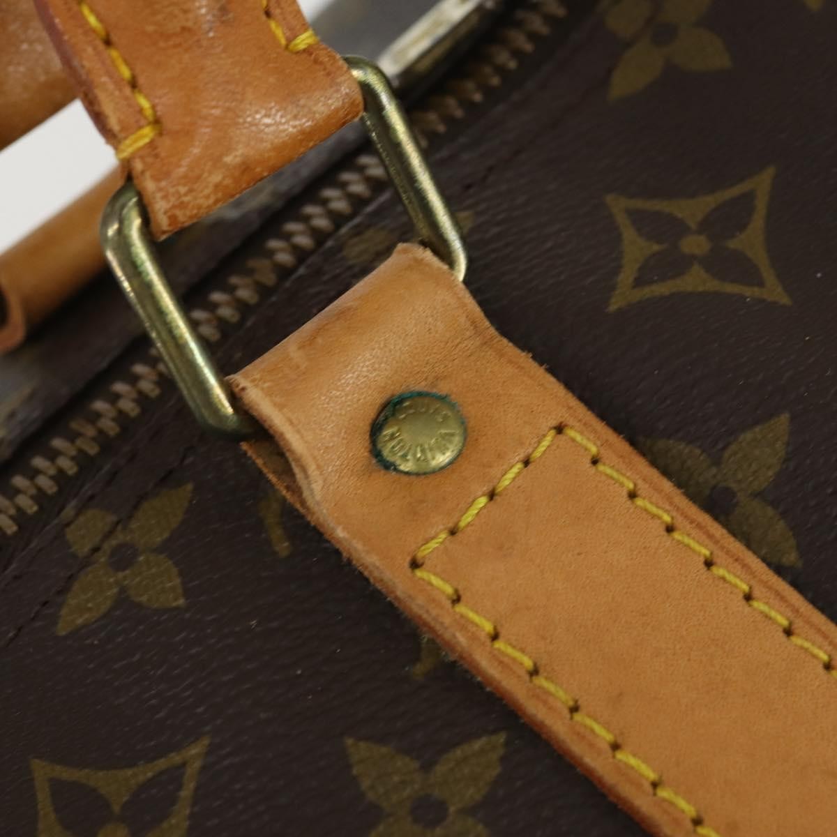 Louis Vuitton Keepall Bag Monogram Canvas Brown Canvas Travel Bag Bag (Pre-Owned)