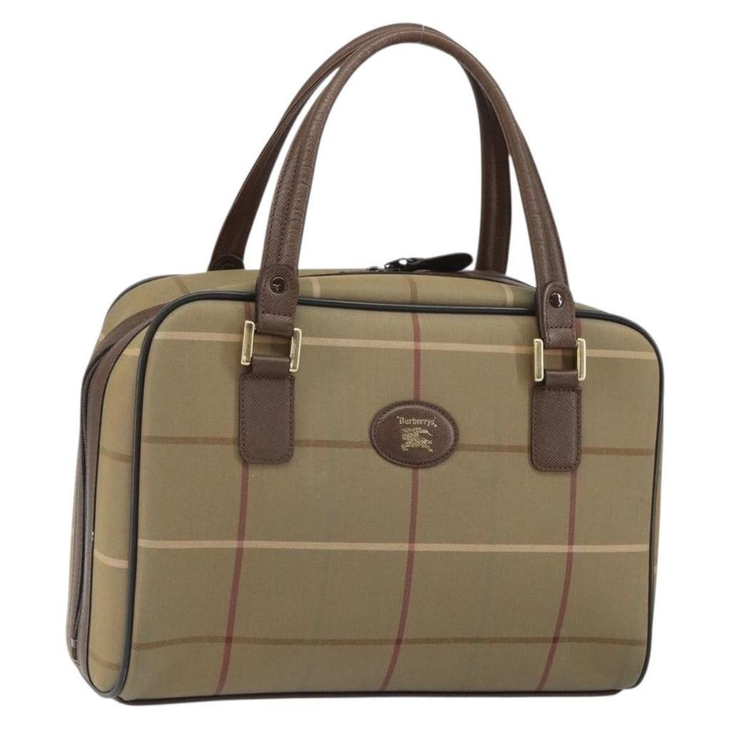 Burberry Nova Check Handbag Nova Check Canvas Brown Canvas Handbag (Pre-Owned)