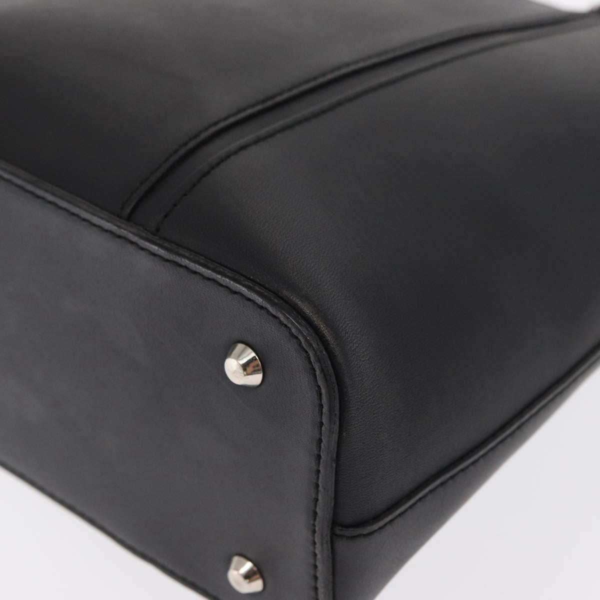Burberry Vintage Handbag Leather Black Leather Handbag (Pre-Owned)