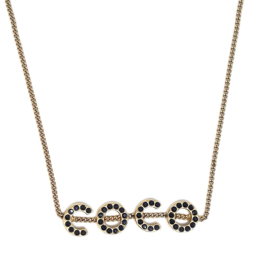 Chanel Coco Long Necklace Gold-Plated Gold Gold_Plated Necklace Jewelry (Pre-Owned)