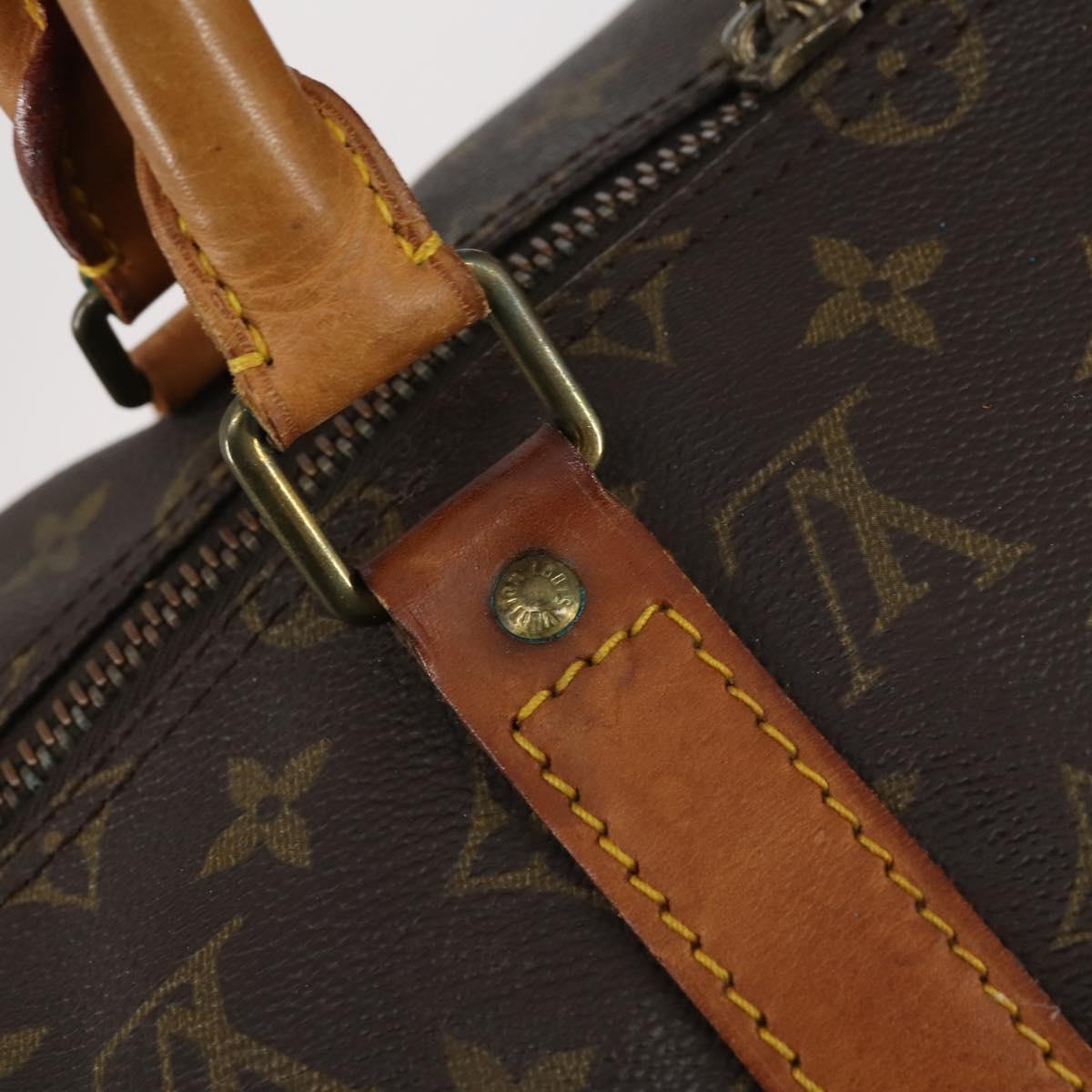 Louis Vuitton Keepall Bag Monogram Canvas Brown Canvas Travel Bag Bag (Pre-Owned)