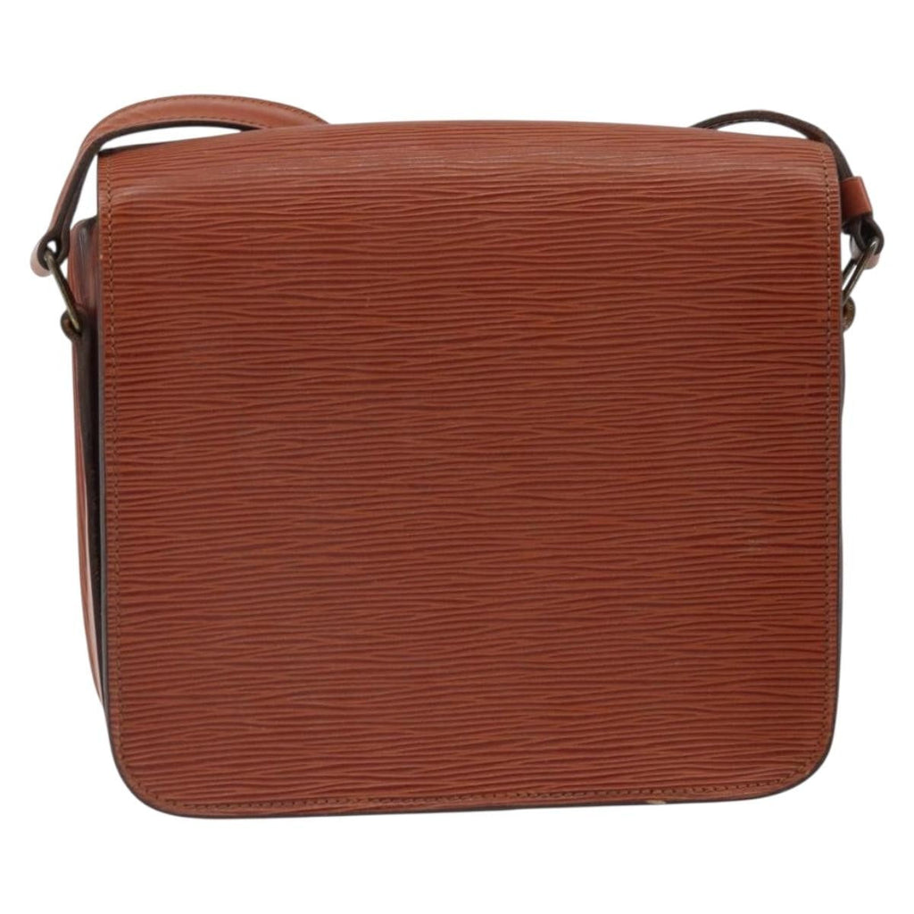 Louis Vuitton Cartouchiere Handbag Epi Leather Brown Leather Shoulder Bag Bag (Pre-Owned)