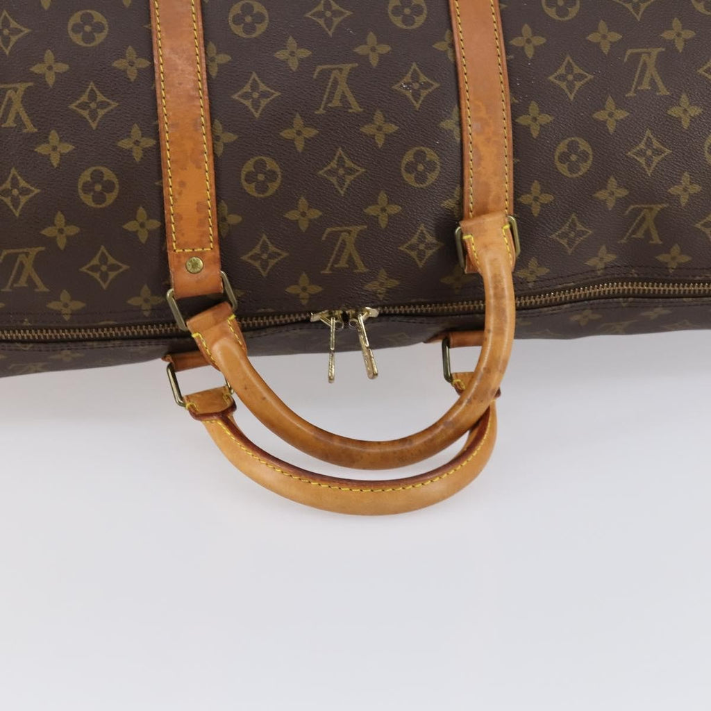 Louis Vuitton Keepall Bandouliere Bag Monogram Canvas Brown Canvas Travel Bag Bag (Pre-Owned)