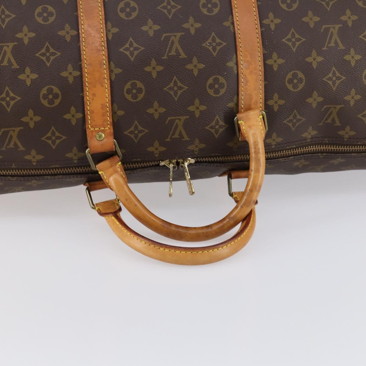 Louis Vuitton Keepall Bandouliere Bag Monogram Canvas Brown Canvas Travel Bag Bag (Pre-Owned)