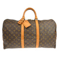 Louis Vuitton Keepall Bag Monogram Canvas Brown Canvas Travel Bag Bag (Pre-Owned)