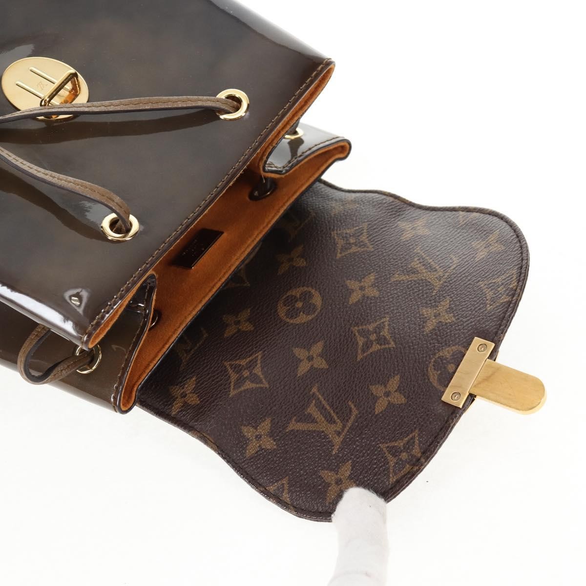 Louis Vuitton Hot Springs Backpack Vernis With Monogram Canvas Khaki Canvas Backpack Bag (Pre-Owned)