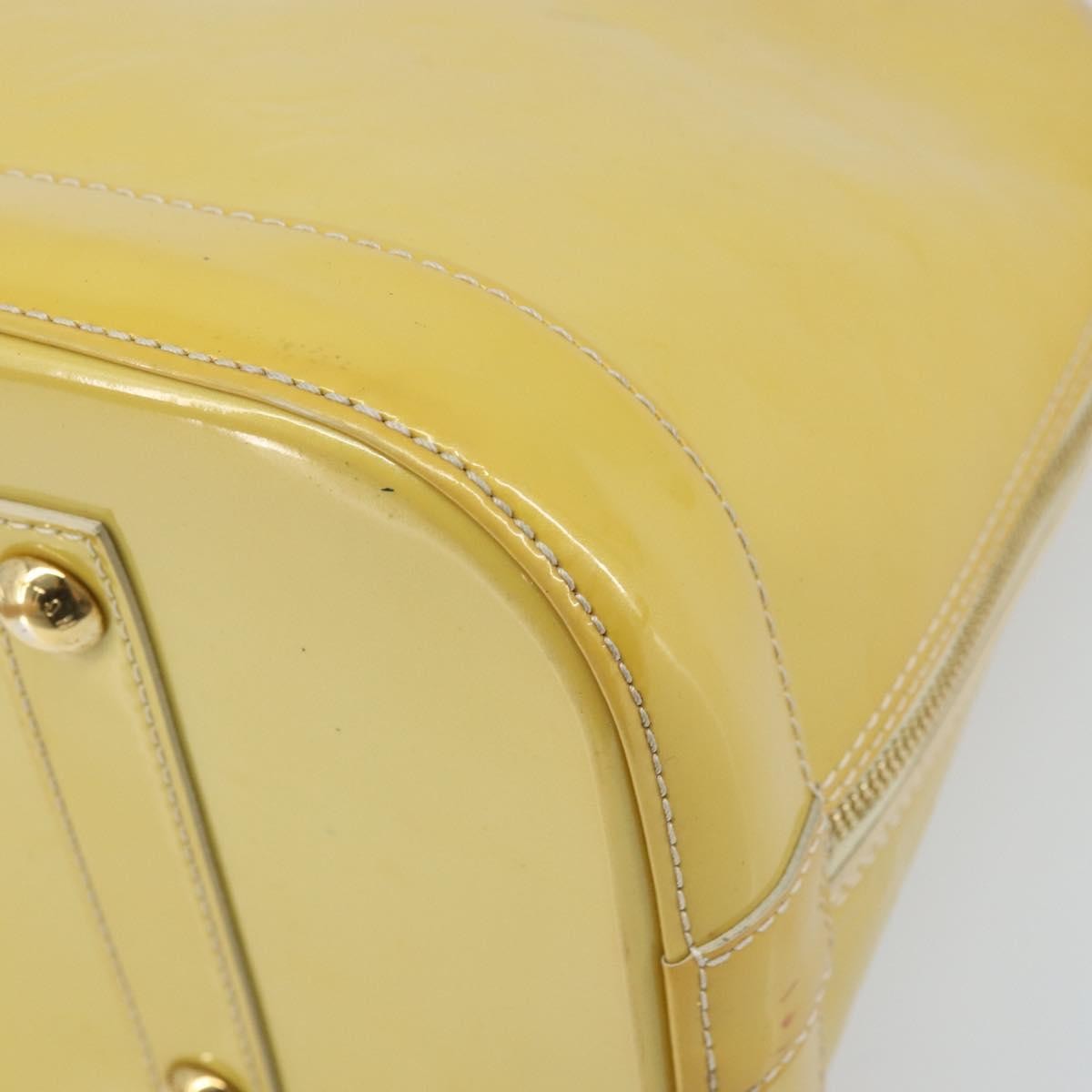 Louis Vuitton Alma Handbag Monogram Vernis Yellow Patent_Leather Handbag (Pre-Owned)