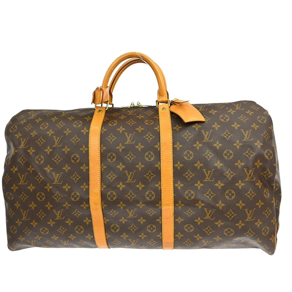 Louis Vuitton Keepall Bag Monogram Canvas Brown Canvas Travel Bag Bag (Pre-Owned)