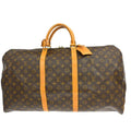 Louis Vuitton Keepall Bag Monogram Canvas Brown Canvas Travel Bag Bag (Pre-Owned)