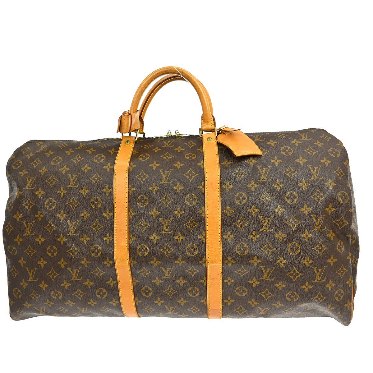 Louis Vuitton Keepall Bag Monogram Canvas Brown Canvas Travel Bag Bag (Pre-Owned)