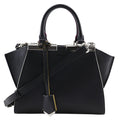 Fendi Petite 3Jours Bag Leather Black Leather Handbag (Pre-Owned)
