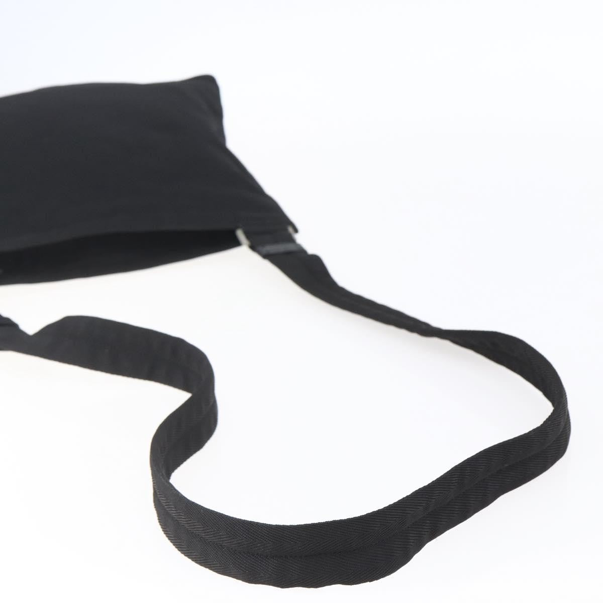 Prada Flat Messenger Bag Tessuto Black Nylon Shoulder Bag Bag (Pre-Owned)
