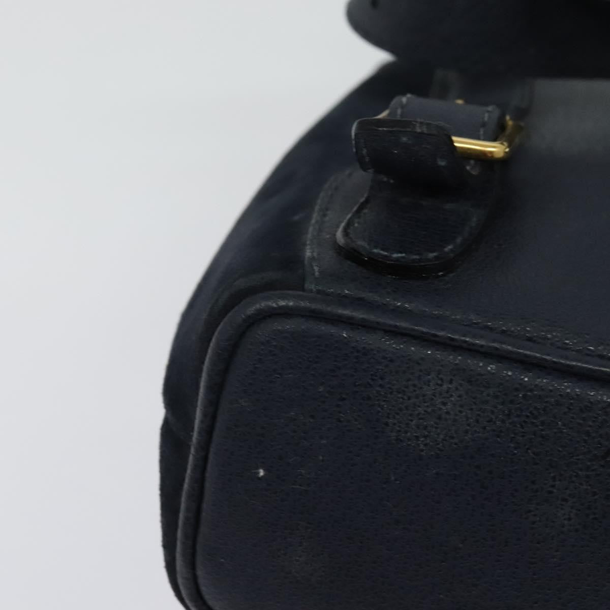 Gucci Gucci Bamboo Backpack Daim Navy Suede Backpack Bag (Pre-Owned)