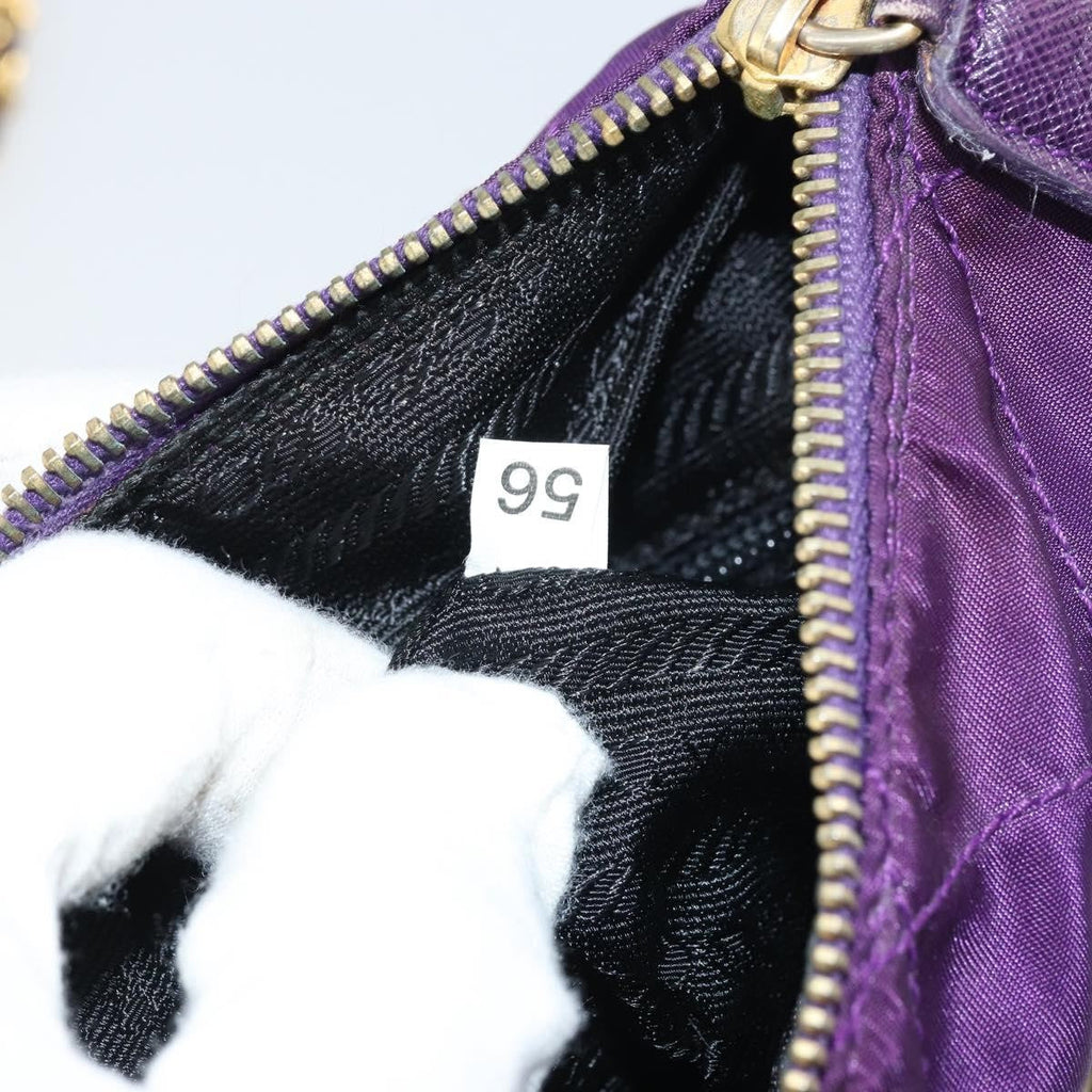 Prada Re-Edition 1995 Chain Tote Quilted Re-Nylon Purple Nylon Shoulder Bag Bag (Pre-Owned)