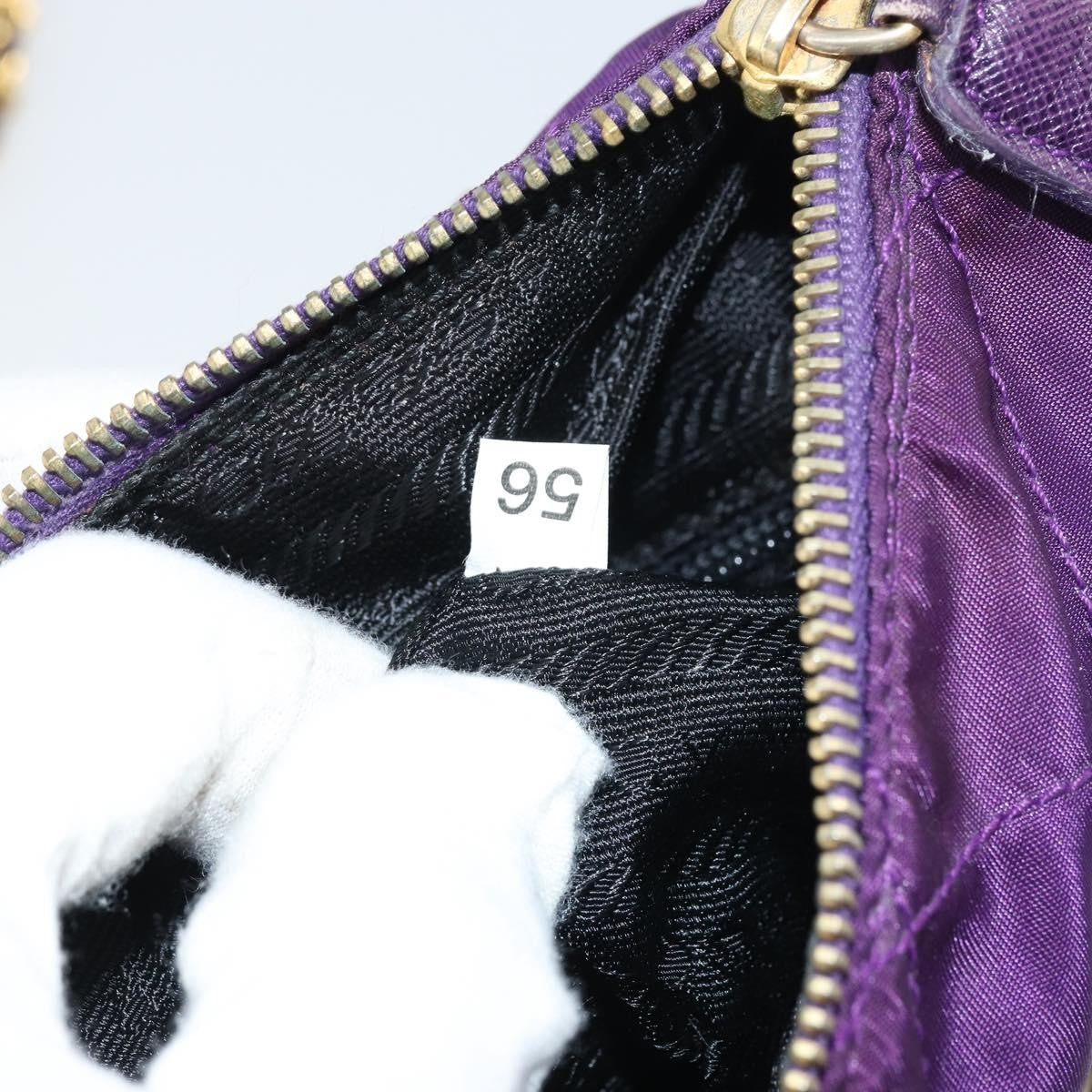Prada Re-Edition 1995 Chain Tote Quilted Re-Nylon Purple Nylon Shoulder Bag Bag (Pre-Owned)