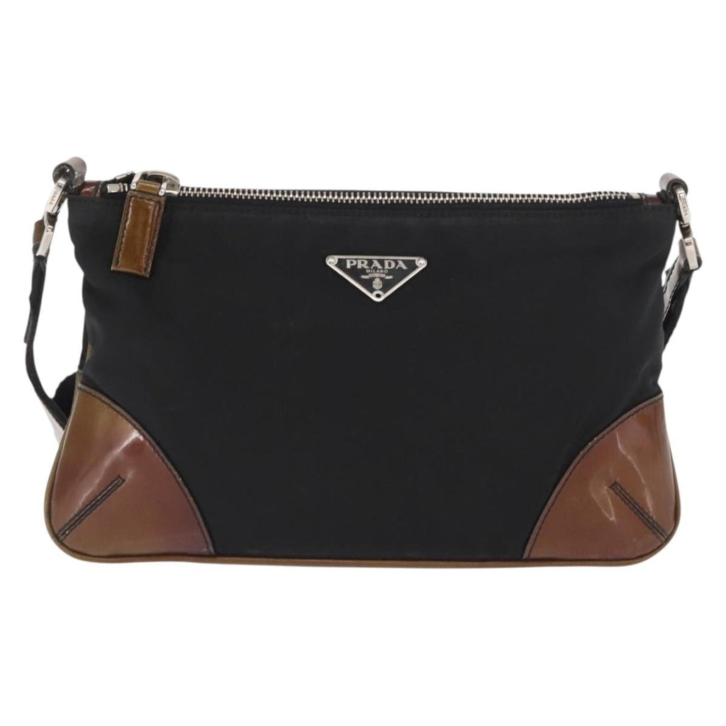 Prada Vintage Shoulder Bag Tessuto Black Nylon Shoulder Bag Bag (Pre-Owned)