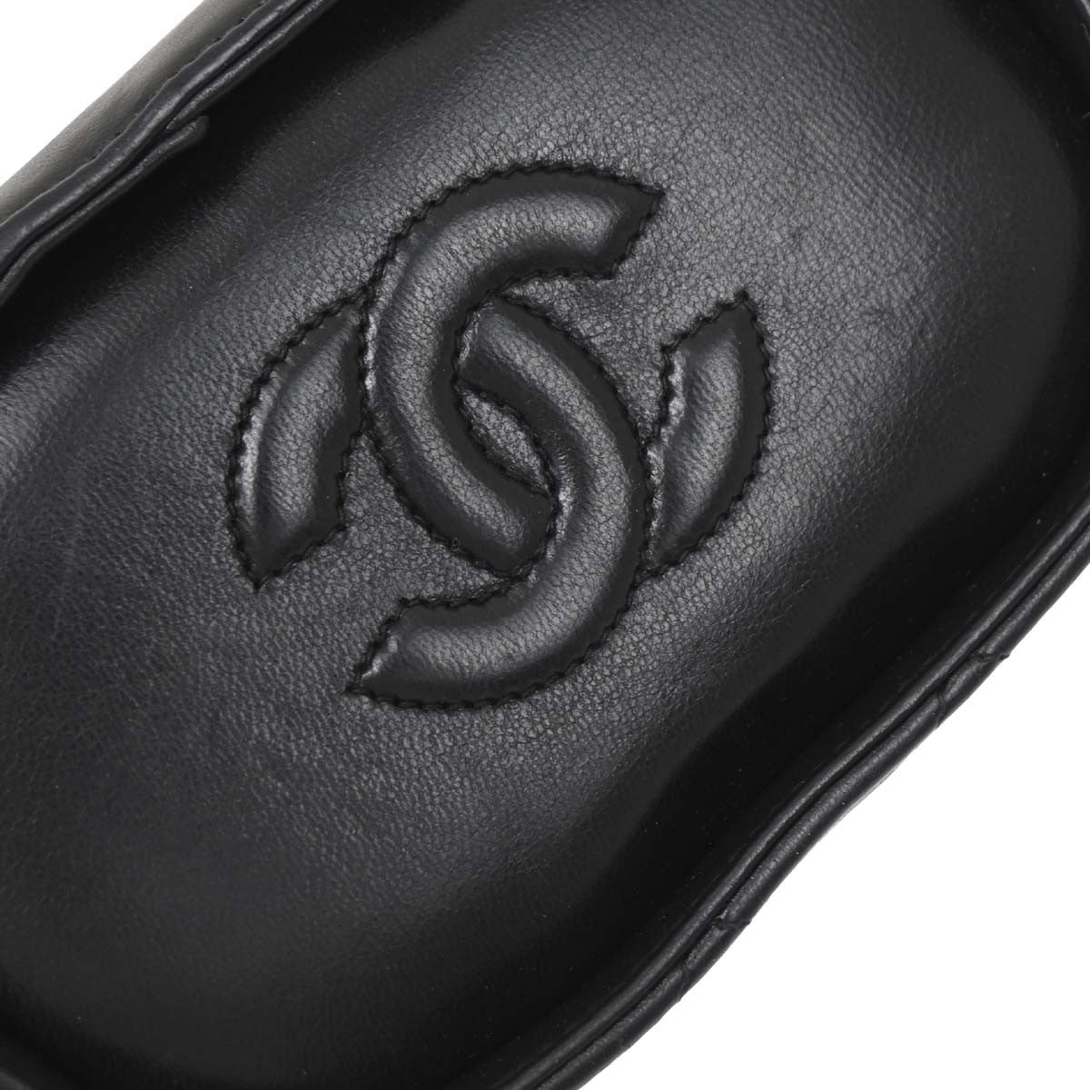 Chanel Vintage Box Zip Tassel Bag Quilted Lambskin Black Leather Shoulder Bag Bag (Pre-Owned)