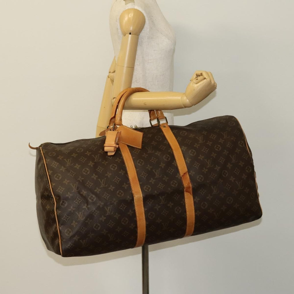 Louis Vuitton Keepall Bag Monogram Canvas Brown Canvas Travel Bag Bag (Pre-Owned)